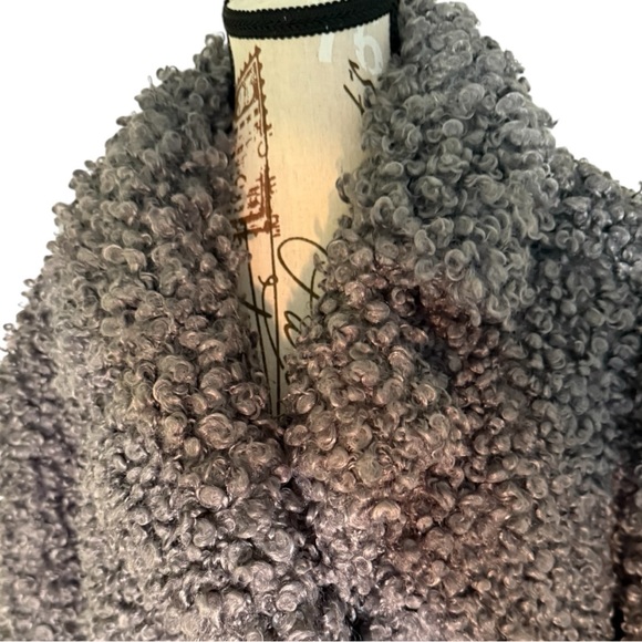 EUC $750 Tibi Grey Faux Curly Lamb Coat - Picture 6 of 16
